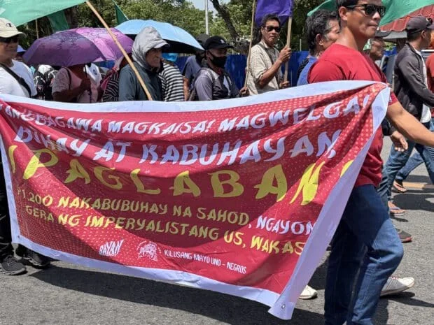 2,000 join ‘Sona ng Bayan’ protest in Bacolod, demand living wages