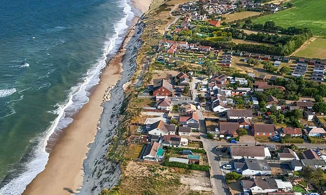 The community lost to the sea: Empty plots of land on Britain's most eroded coastline go on sale for up to £8,000 - as pensioners are told to sell their homes or pay to demolish them