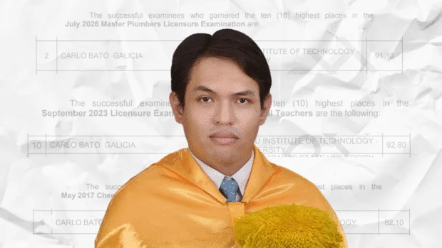 Cebuano engineer scores rare triple topnotcher feat in licensure exams