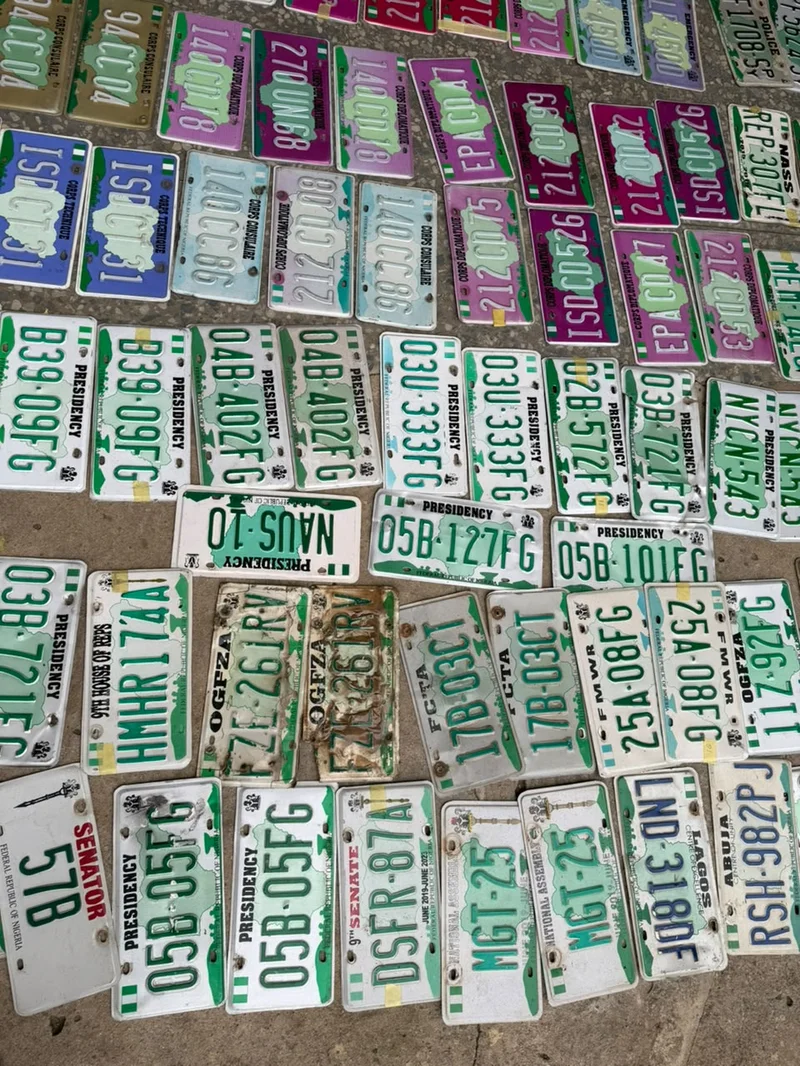 Police recover fake official number plates bearing ‘Presidency’, ‘Senator’, others in Abuja