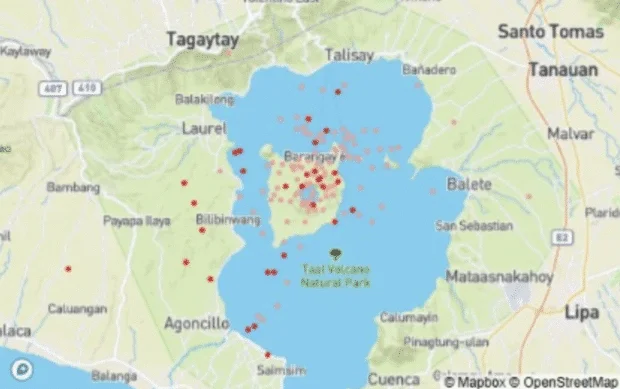 Taal Volcano logs 32 volcanic quakes in 24 hours