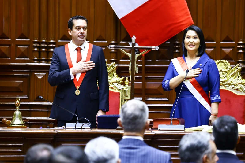 Keiko Fujimori takes office as president of Peru with the promise of a ‘safe, prosperous, and united’ country