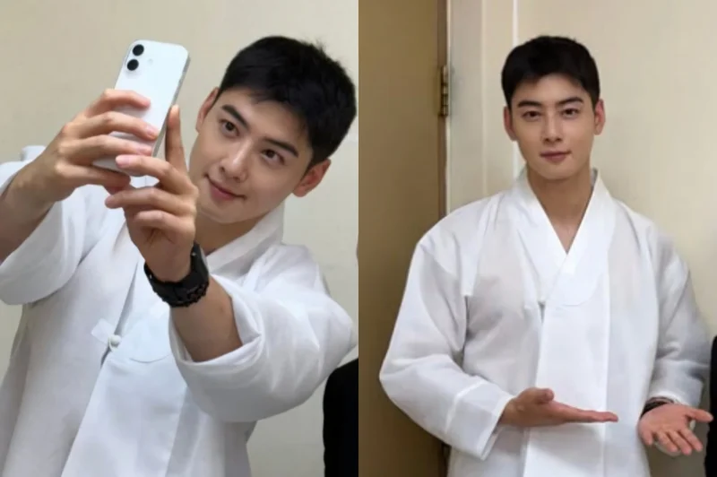 Cha Eun-woo, now a corporal, spotted during military service