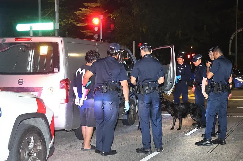 Man arrested in Toa Payoh for drug, drink-driving offences; K9 dogs deployed