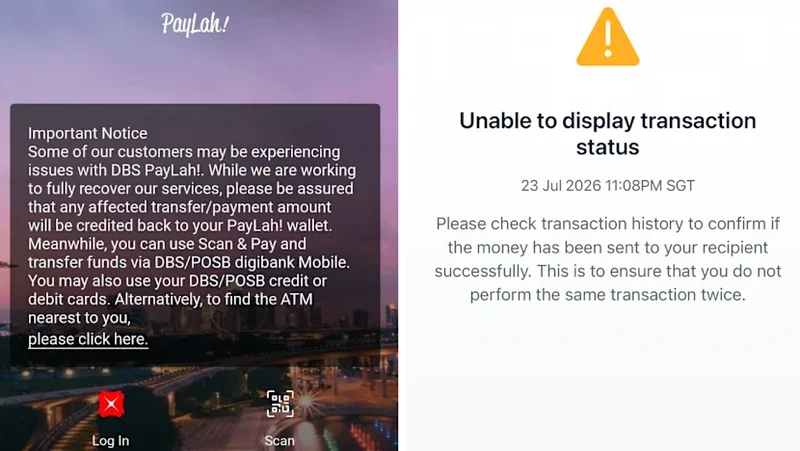 DBS PayLah! hit by service disruption, bank says affected transactions will be refunded