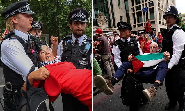 Palestine Action co-founder given permission to challenge decision to ban group - as police arrest 77 supporters at protest outside court