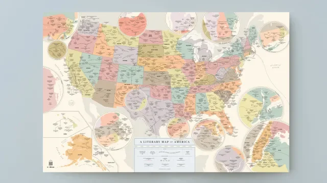 American literature, charted in one monumental map
