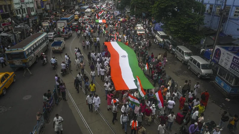 BJP takes out Tiranga Yatra in Bengal against violence at NEET paper leak protests