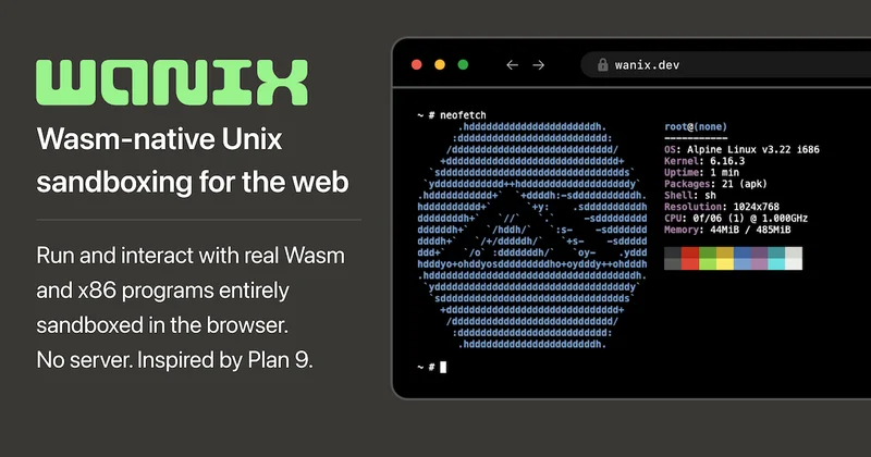 Wanix — Wasm-native Unix sandboxing for the web