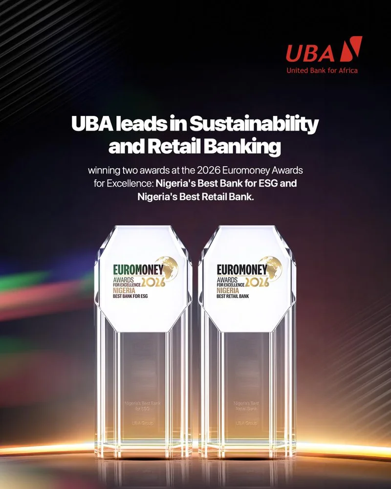 UBA sweeps top honours at 2026 Euromoney Awards, named Nigeria’s Best ESG, Retail Bank