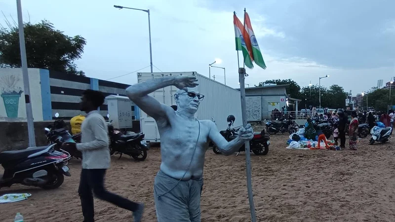 This Gandhi accepts GPay: Meet Marina Beach’s living Mahatma