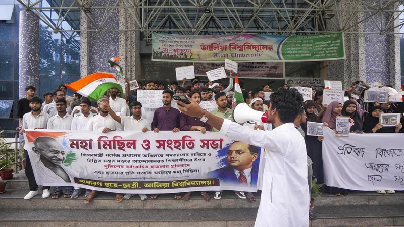 Protest held in Kolkata demanding Dharmendra Pradhan’s  resignation