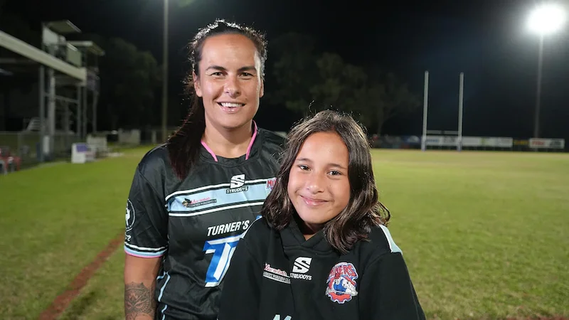 Mother and daughter debut together for country footy club