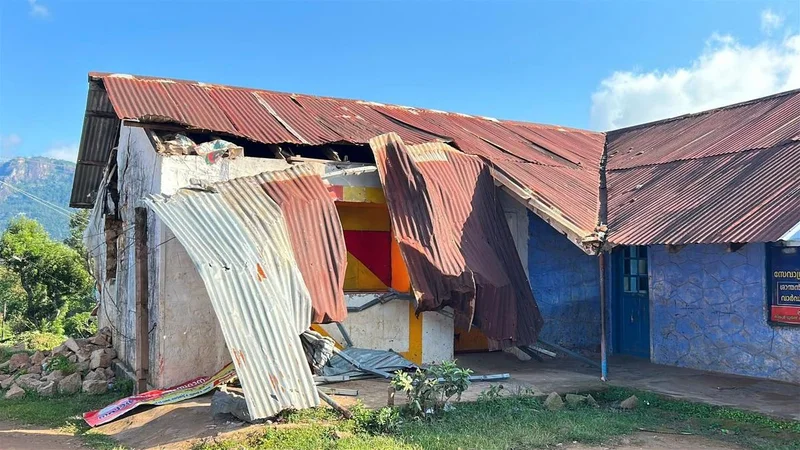 Wild tusker vandalises ration shop at Anayirankal in Kerala