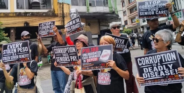Baguio seniors stage anti-corruption protest ahead of Sona