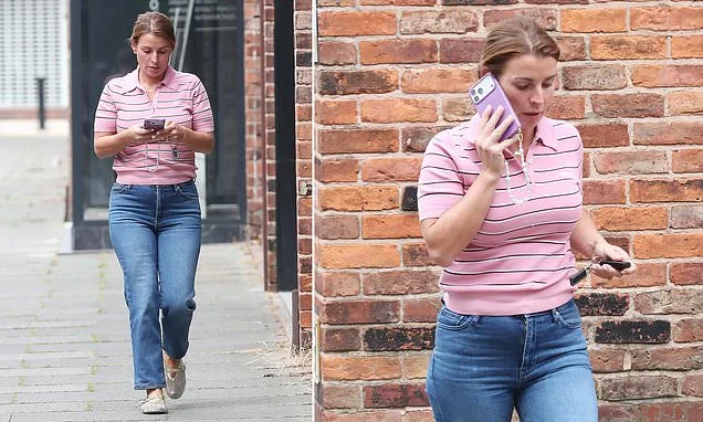 Coleen Rooney cuts a casual figure as she runs errands in a £1,400 pink polo shirt and £850 mesh pumps