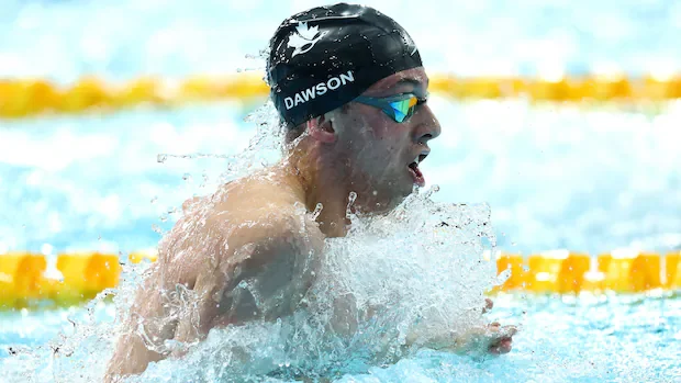 Canada's Oliver Dawson powers into breaststoke final at Commonwealth Games