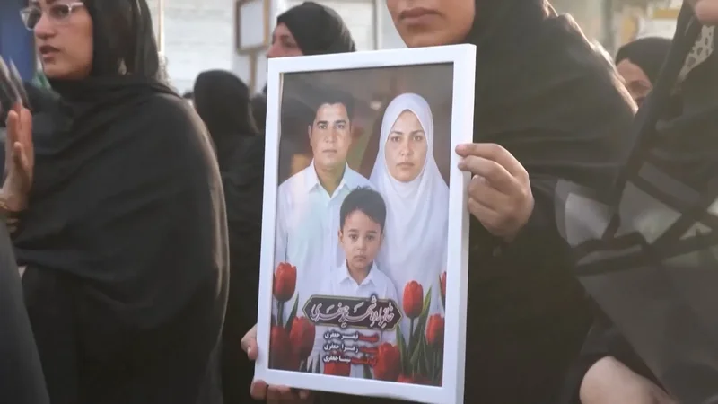 Funeral for family killed in US strike on Iran’s Qeshm Island