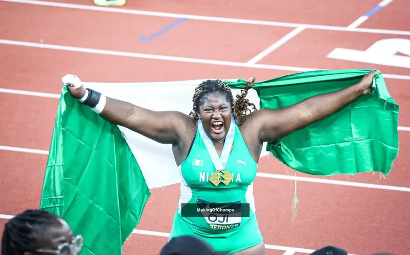 Jessica Oji wins historic World U20 Shot Put gold for Nigeria