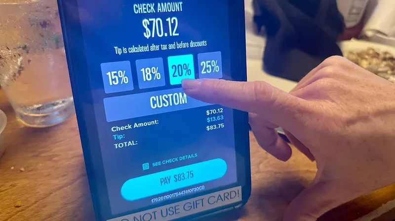 Tipping screen puts customers on the spot as experts reveal when it's OK to hit 'no tip'