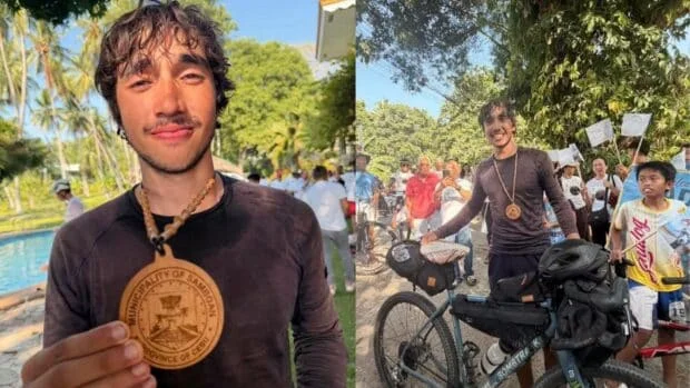After 28,000 km, Filipino-French cyclist Adam Desvaux returns home