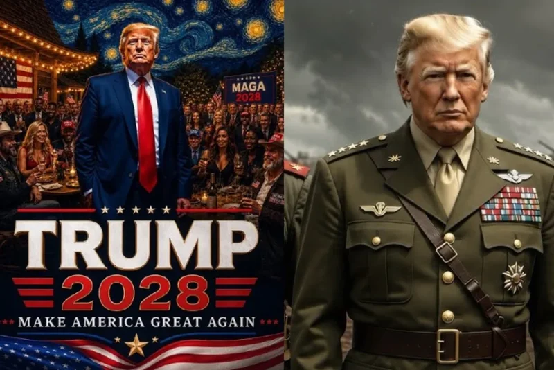 ‘Trump 2028’: President poses as decorated general and threatens to run again in bizarre series of AI posts