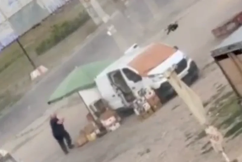 Russia accused of war crime after video shows ‘sadist’ drone pilot hunting market vendor