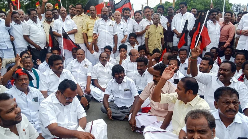 Udhayanidhi’s arrest: DMK and TVK cadres protest in central districts