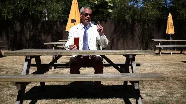 Reform UK leader Nigel Farage beats Count Binface to regain seat in widely mocked election