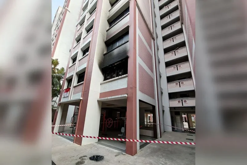 Man taken to hospital after fire in Buangkok HDB flat