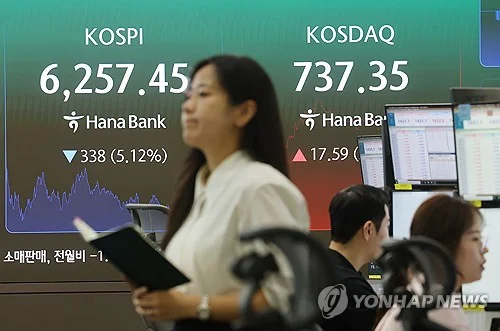 (LEAD) Seoul stocks dip over 5 pct on chip sell-off after record surge