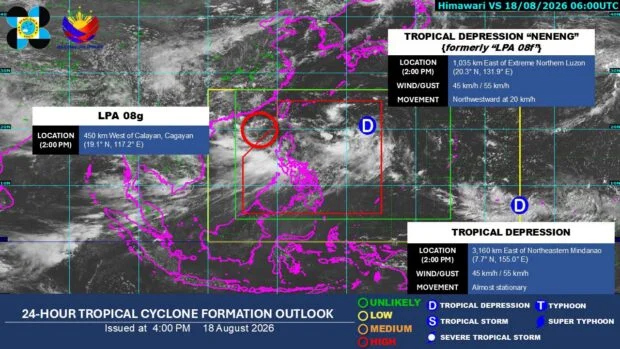 Tropical Depression Neneng forms in PAR – Pagasa