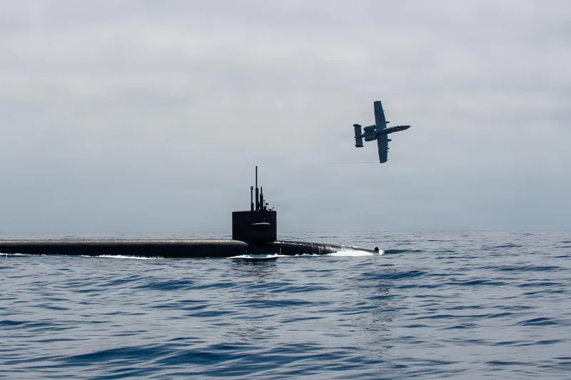 U.S. Air Force A-10 Warthog Served As Escort For Ohio-Class Submarine