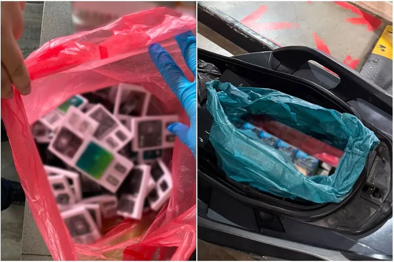 Two motorcyclists arrested for attempting to smuggle cigarettes, vapes at Woodlands Checkpoint