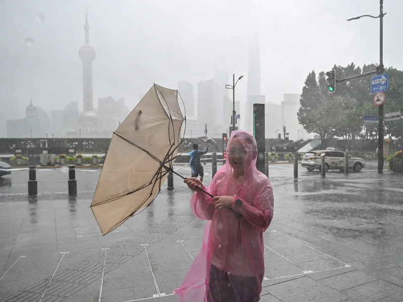 Powerful Typhoon Dolphin hits China, prompting flood and landslide warnings