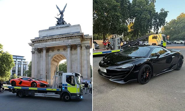 London's supercar season in full swing as wealthy Arab playboys rev engines and speed down the capital's most exclusive streets - forcing police to seize £8million worth of luxury motors