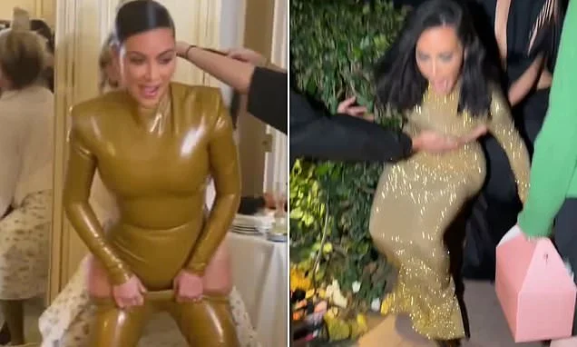 All the times Kim Kardashian has risked injuring herself by squeezing into ridiculous outfits