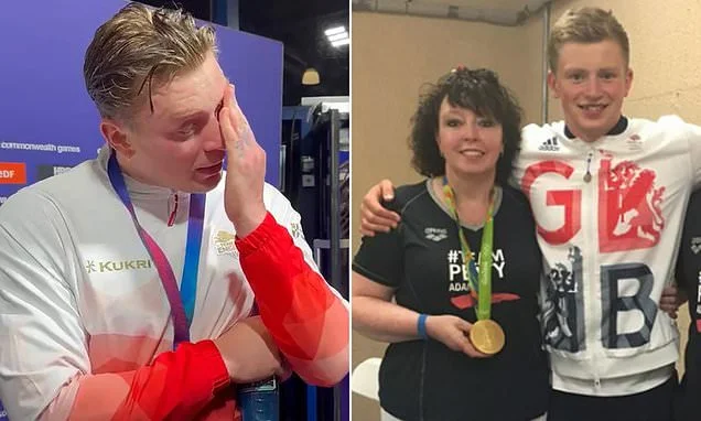 'Please don't hurt her any more!': Adam Ramsay-Peaty's family beg star to heal the rift with his estranged mum Caroline after he blamed dreadful Commonwealth Games swim on feud