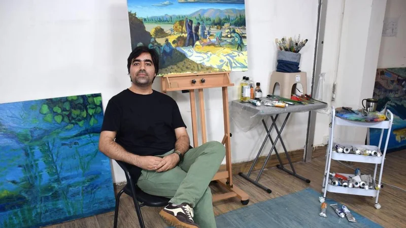 Why Kashmiri artist Azim Hassan paints home, memory and loss from China