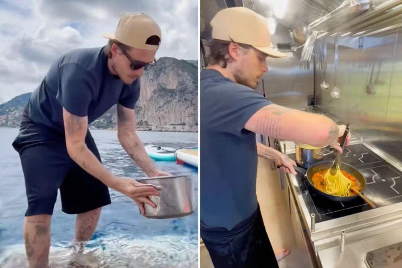 ‘Is this ragebait?’: Brooklyn Beckham roasted for cooking pasta with seawater — again