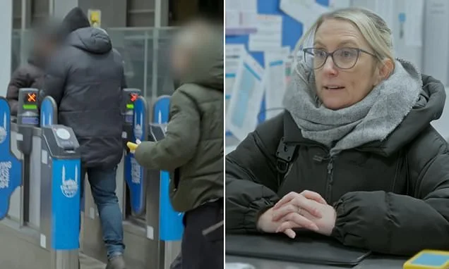 Moment fare dodger who went on £2,200 worth of Elizabeth line journeys without paying a penny is caught by TfL investigators