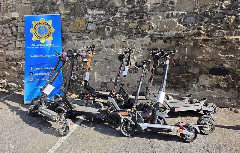 E-scooters and e-bikes seized by gardaí in Dublin