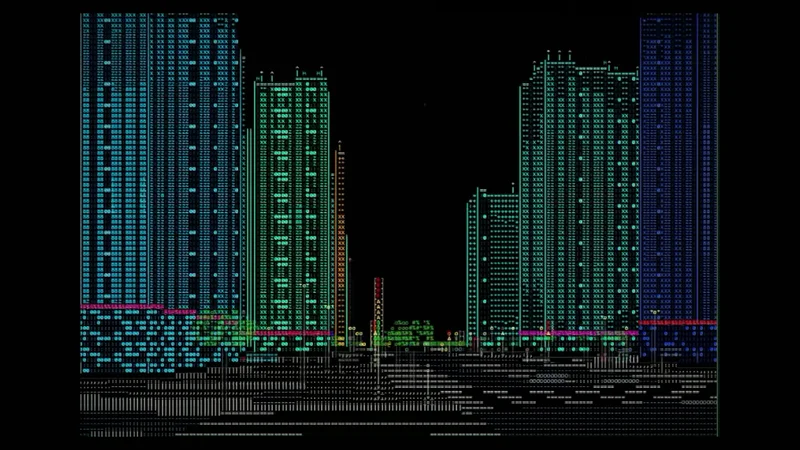 Walk through a 3D cyberpunk city built purely from ASCII characters — a text-based metropolis runs on a 283KB Rust WebAssembly engine feeding a WebGL renderer