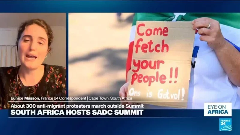 ‘Come fetch your people’: 300 anti-migrants protesters call out to SADC leaders
