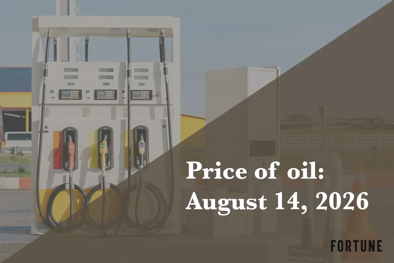 Current price of oil as of August 14, 2026