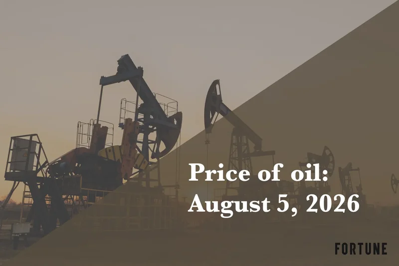 Current price of oil as of August 5, 2026