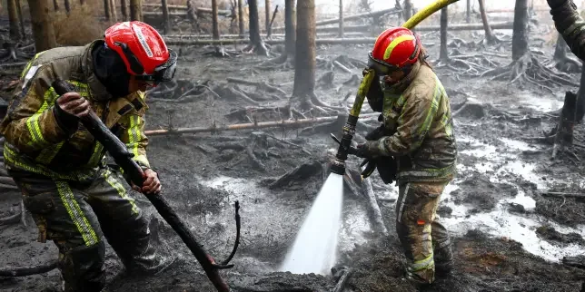 Belgian firefighters push to 'encircle' fire in nature reserve