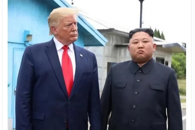 Trump posts photo with NK leader Kim, says they 'get along great'