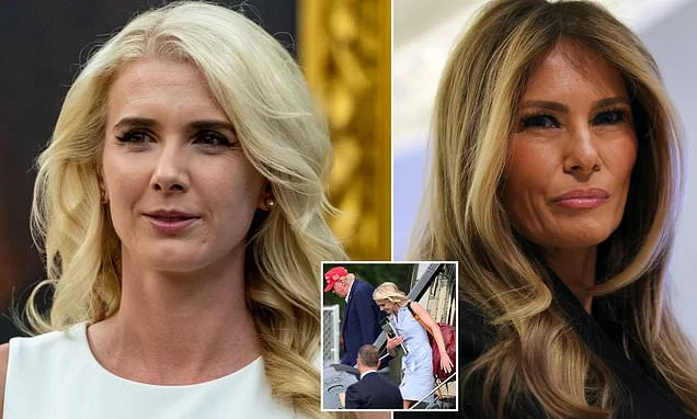 Trump ridiculed over relationship with 35-year-old blonde female aide...as whispers grow about her grip on his White House amid Melania's absence