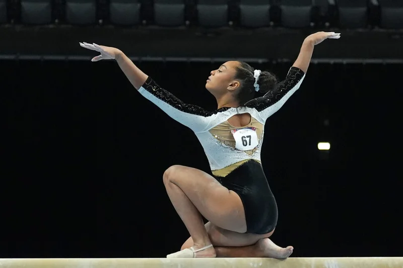 Olympic gold medalist Hezly Rivera rallies to capture second straight U.S. women’s gymnastics title